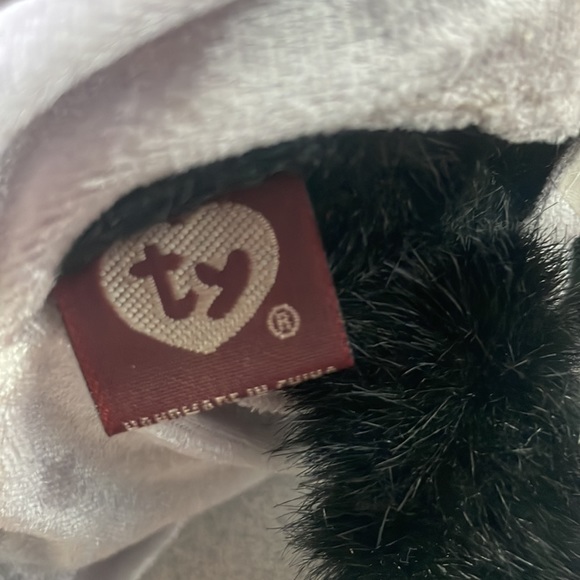 Vintage 1993 Ty Attic Purrcy Black Cat Kitten Plush 8” Jointed Adjustable Arms - Picture 10 of 11